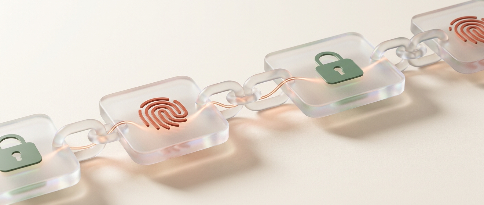 Each sealed record is cryptographically chained to the one before it